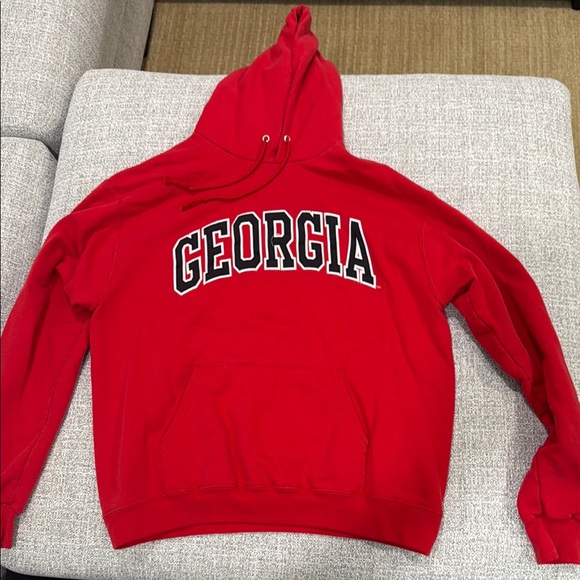 Champion GEORGIA Red Collegiate hoodie - Picture 1 of 5